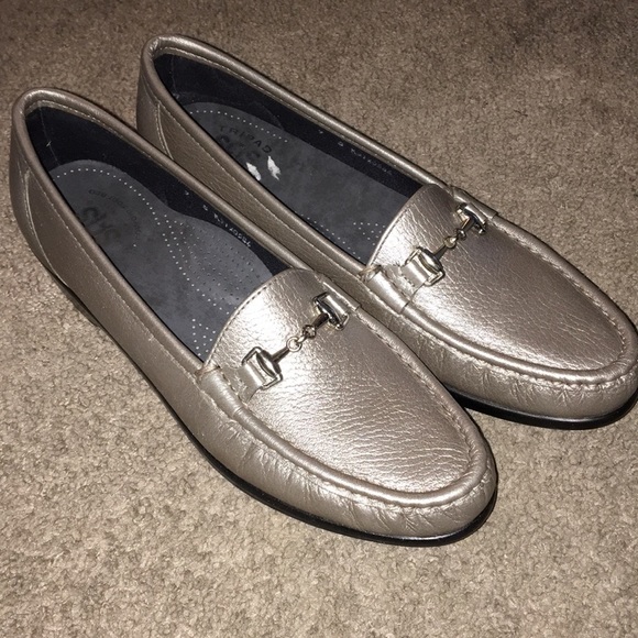 SAS Shoes - SAS Metro Pewter Slip On Loafer w Silver Horsebit
